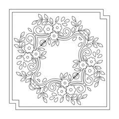 decorative frame with floral ornament