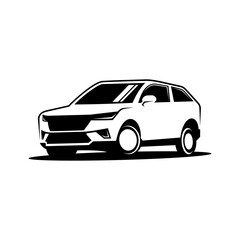 Luxury SUV car isolated on white background