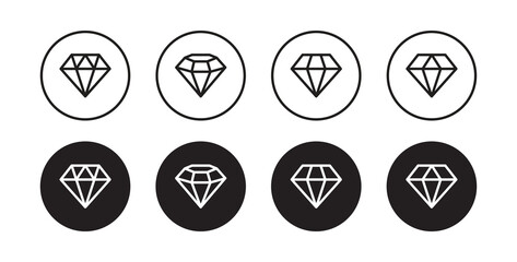 diamonds icon set. diamond collection icon vector illustration