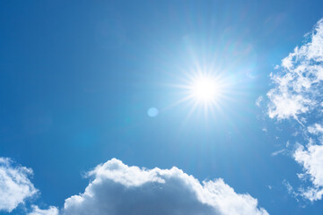 日差し 太陽 青空 夏