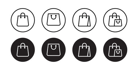 Shopping Bag icon set. Paper bag icon vector illustration	