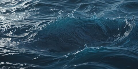 Abstract swirling blue water texture  Deep ripples and flowing liquid motion , glossy, calm, pattern