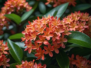 Unveiling the Intrigue of Ixora Flowers: Small yet Stunning Blooms in Fiery Reds and Yellows, Known for Their Cultural Significance and Evergreen Beauty in Tropical Gardens