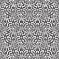 Abstract circle striped lines op art pattern