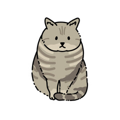 Cute Cat Cartoon Illustration of Adorable Kitten in Various Poses for Pet Lovers, Animal Design, and Hand-Drawn Style Projects