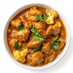 Delicious and spicy chicken curry with rice, a flavorful and healthy gourmet meal
