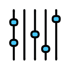 Audio Mixer Controls Sound Equipment Icon Design