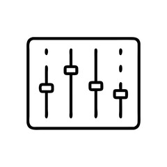 Audio Mixer Controls Sound Equipment Icon Design