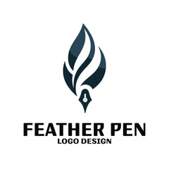 Feather Pen Vector Logo Design
