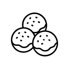 Chocolate Truffle Balls Icon Design