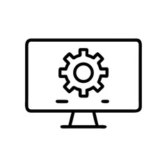 Computer Monitor Settings Icon Design