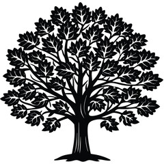 Sassafras trees icon set on white background