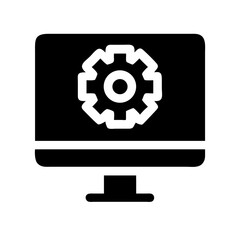 Computer Monitor Settings Icon Design