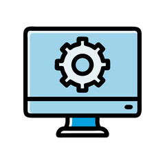 Computer Monitor Settings Icon Design