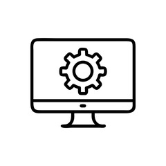 Computer Monitor Settings Icon Design