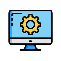 Computer Monitor Settings Icon Design
