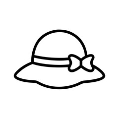 Female Gardener Hat Icon Design