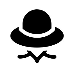 Female Gardener Hat Icon Design