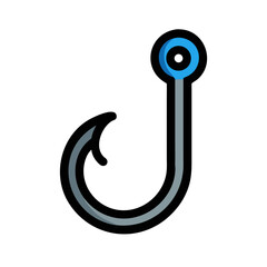 Fishing Hook Curve Icon Design