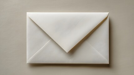 Single White Envelope on a Neutral Surface
