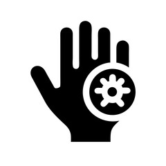 Hand with Germ Infection Symbol Icon Design