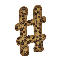 Sweet Cookies Hashtag with Delicious Dessert Style