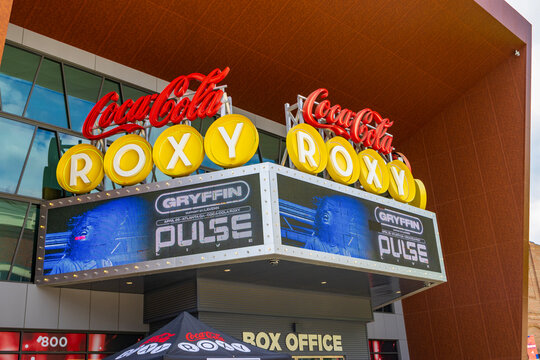 The Coca-Cola Roxy  concert venue in The Battery at Truist Park  in Atlanta Georgia USA