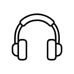 Fototapeta premium Over Ear Headphones Audio Icon Design