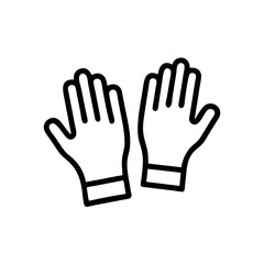 Protective Gloves Pair Safety Icon Design