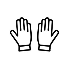 Protective Gloves Pair Safety Icon Design