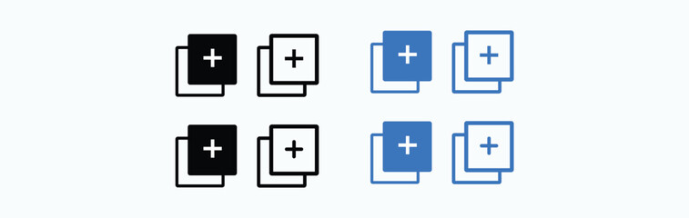 add plus icon symbol . vector create new icon button , add item sign 