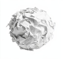 Fototapeta premium Crumpled ball of white paper