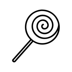 Spiral Lollipop Candy Treat Icon Design