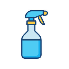 Fototapeta premium Spray Bottle Cleaning Tool Icon Design