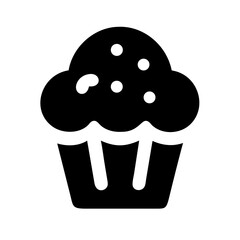 Sweet Muffin Dessert Treat Icon Design