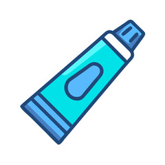 Toothpaste Tube with Cap Icon Design