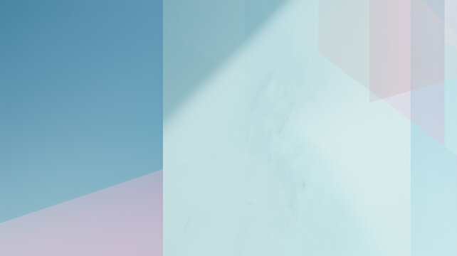 パステルブルーに溶ける抽象背景