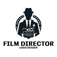 Film Director Vector Logo Design