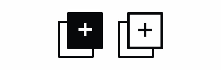add plus icon symbol . vector create new icon button , add item sign 