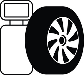  Car tire fitting services design concept