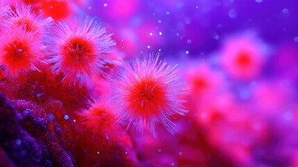 Vibrant underwater flora with colorful textures and patterns.