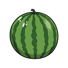 Kawaii Watermelon Clipart Juicy Summer Fruit Drawing for Kids and Food Themes