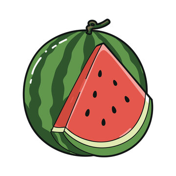 recommend clip art: Kawaii Watermelon Clipart Juicy Summer Fruit Drawing for Kids and Food Themes