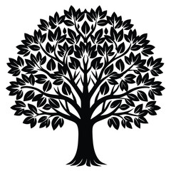 Obraz premium Ash Trees icon set on white background