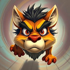 Fototapeta premium Emoticones de animales con diversas expresiones.