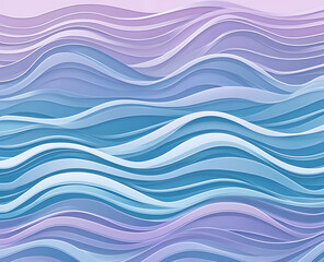 Colorful gradient background with wavy lines, in shades of blue and purple, vector illustration