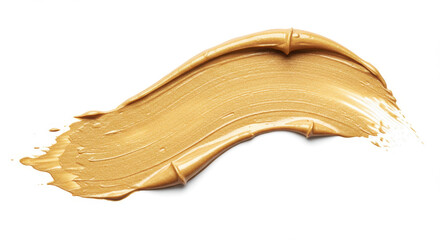 Golden Touch: Luxurious Gold Cream or Foundation Swatch on White - Beauty, Makeup, and Cosmetic Product Photography