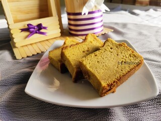 Bolu Cake on White Plate.