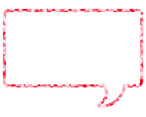 ステンドグラス風吹き出し　三角形模様　四角形