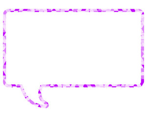 ステンドグラス風吹き出し　三角形模様　四角形